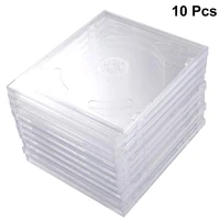 10pcs transparent dvd cases portable cd storage boxes diy cd packages for home cinema studio