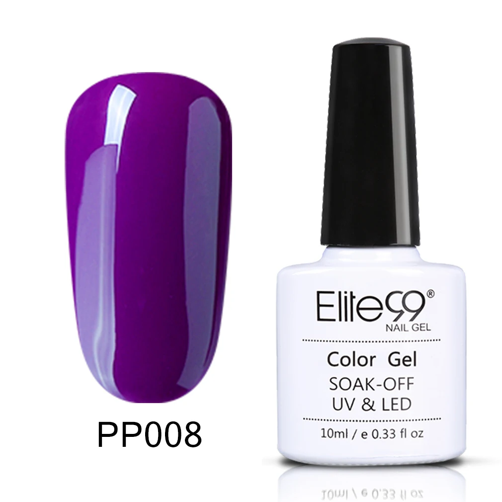 PP008 Elite99 10 мл Блестящий УФ-гель для ногтей Platinum Soak Off Nail Art Маникюр гели для ногтей гибридные Лаки гель лак для ногтей набор - Цвет: PP008