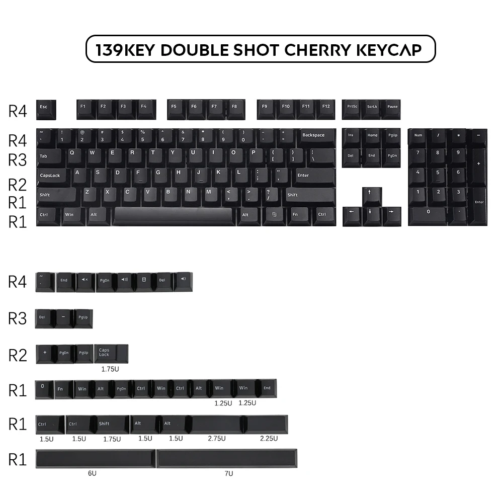 

166 Keys DOUBLE SHOT Cherry Profile Keycap Thick GMK Lris/ Red Samurai/Olivia/Striker/Night Runner For Mechanical Keyboard