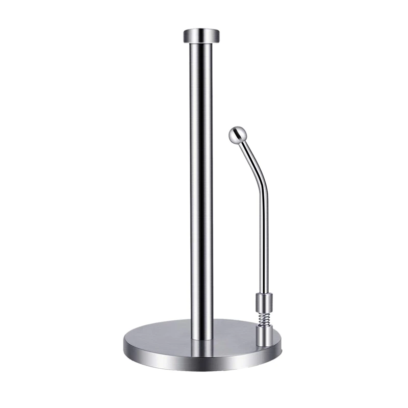 

Paper Towel Holder Stainless Steel Standing Tissue Holder One-Handed Tear, Perfect Modern Design for Kitchen Keeps Kitchens Coun