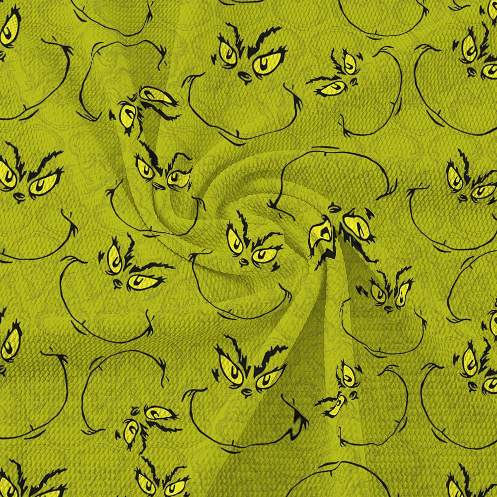 Рождественский дизайн зеленый мультяшный узор печатная пуля текстурированная