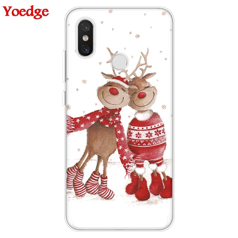 Чехол с рождественским оленем для Xiaomi Redmi Note 9 Pro 7 8 8T 5 6 7A 9A Mi A3 A1 A2 6X 10 Lite SE 9T F1 Poco X3 NFC