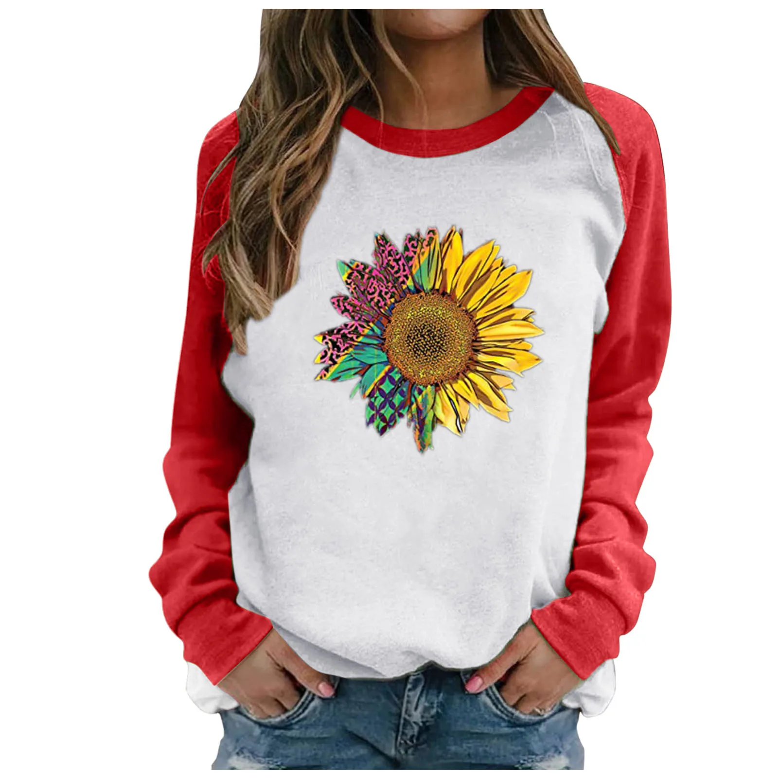 

Fashion Autumn Women Sweatshirt Hoodies Printed Long-Sleeved Black Women Harajuku Sweatshirt