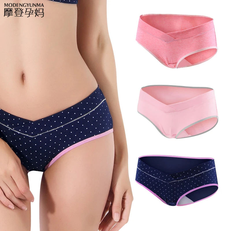 3 шт./лот хлопковое нижнее Белье для беременных женщин u-образные короткие трусики