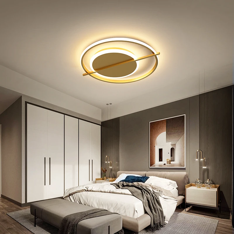 Скандинавская Светодиодная потолочная лампа ультратонкая круглая для спальни