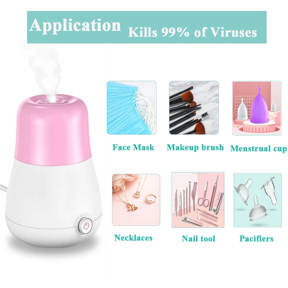 Sterilizer For Nail Art Nails Manicure Menstrual Cup High-Temperature Steamer Teat Steriliser Kills 99% of Viruses | Красота и