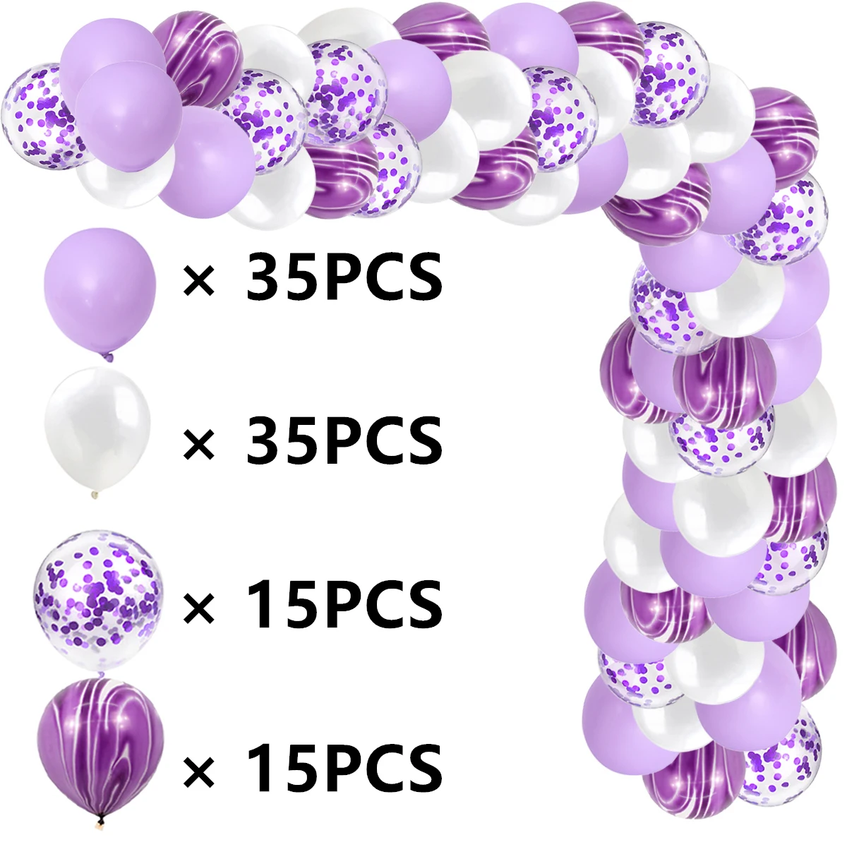 

Латексные шары голубые золотые агат 100 шт