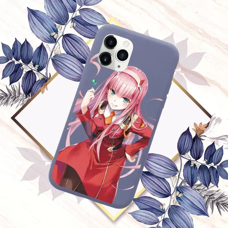 

Japan DARLING in the FRANXX Phone Cases Candy Color for iPhone 11 12 mini pro XS MAX 8 7 6 6S Plus X SE 2020 XR