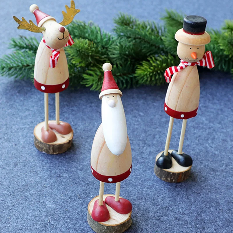 Скандинавские рождественские украшения скульптура в виде бревен Санта Клауса