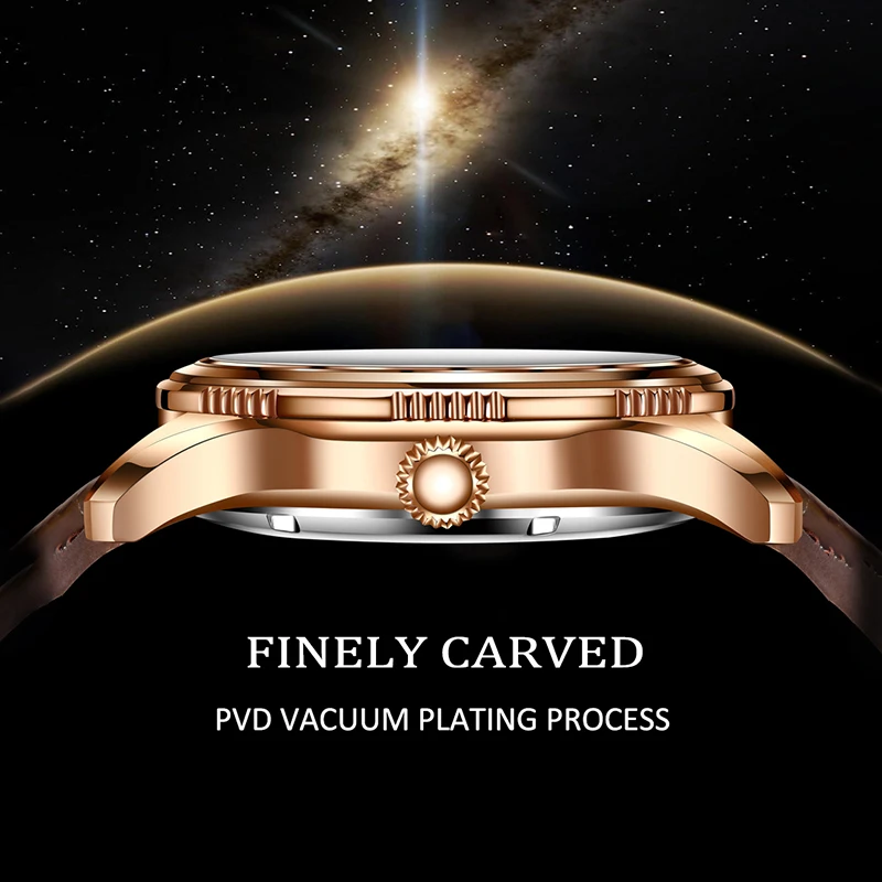 Часы наручные LIGE Мужские механические Автоматические спортивные повседневные