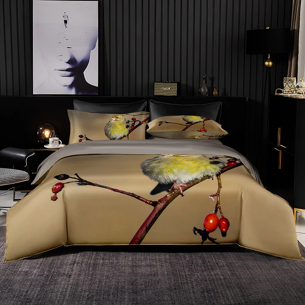 Комплект постельного белья с пододеяльником и наволочкой 3D-принтом | Дом сад