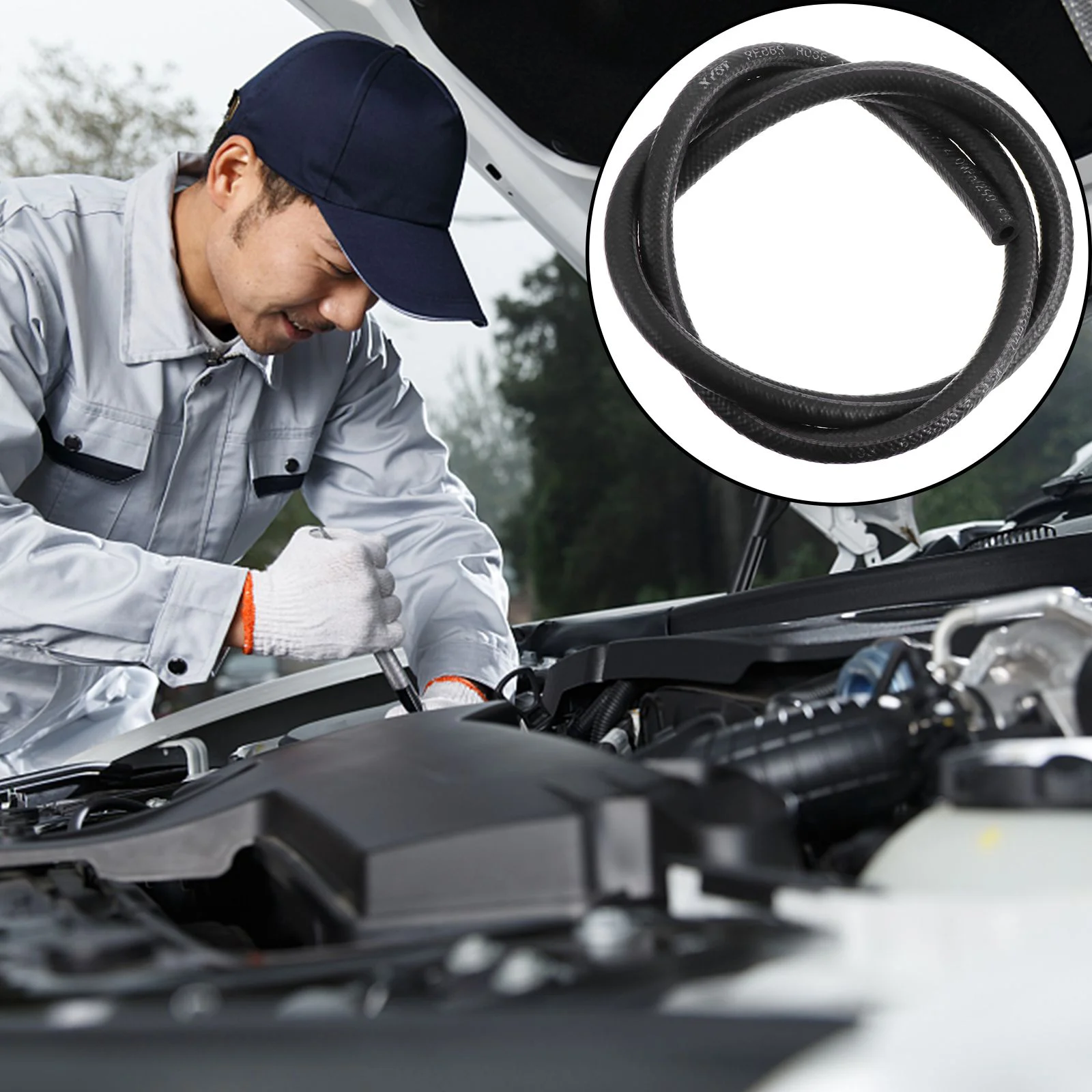 

Практичная Компактная прочная резиновая трубка для топлива автомобиля, 1 шт.