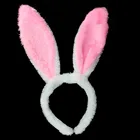 Повязка на голову в виде кролика, ободок с кроличьими ушами, с блестками, праздничные волосы