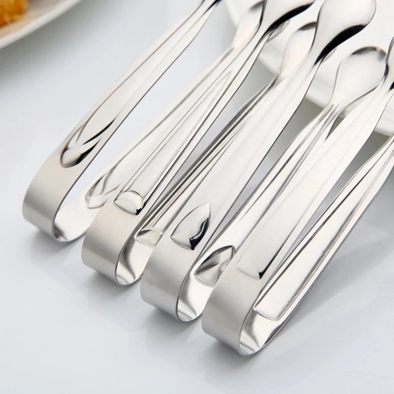 

Durable Portable Barbecue BBQ Clip Bar Bakery Kitchen Supplies Food Ice Clip Stainless Steel Coffee Candy Sugar Tongs Tool