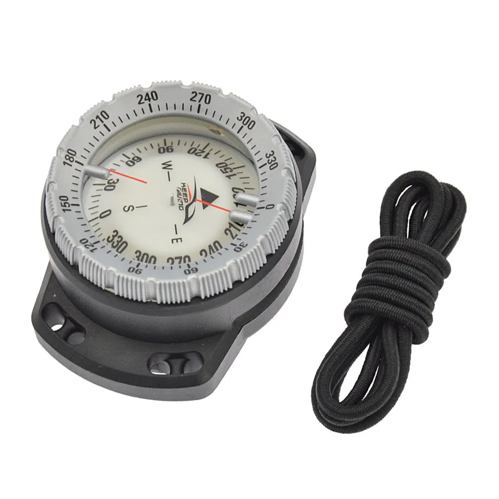 

Scuba Diving Navigation Compass Lightweight Portable Module Gauge Waterproof Night Vision With Wrist Strap For Diving Expedition