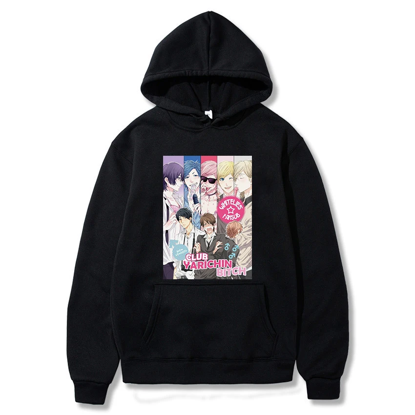 

Yarichin Club Japanese Anime Graphic Hoody Female Autumn/winter Casual Hoodies Streetwear Women Manga Cartoon Tops Sweatshirts