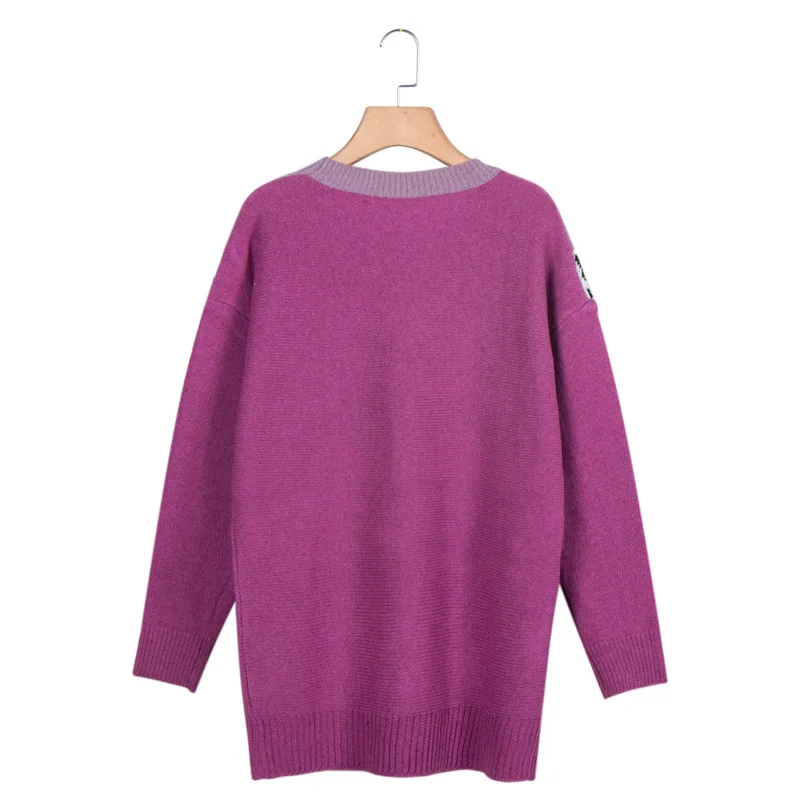 

Women's Autumn Winter Mohair Leopard Printed Sweaters Pullover Plus Size High Quality Knitted Oversized Thick Female Jumper Tops