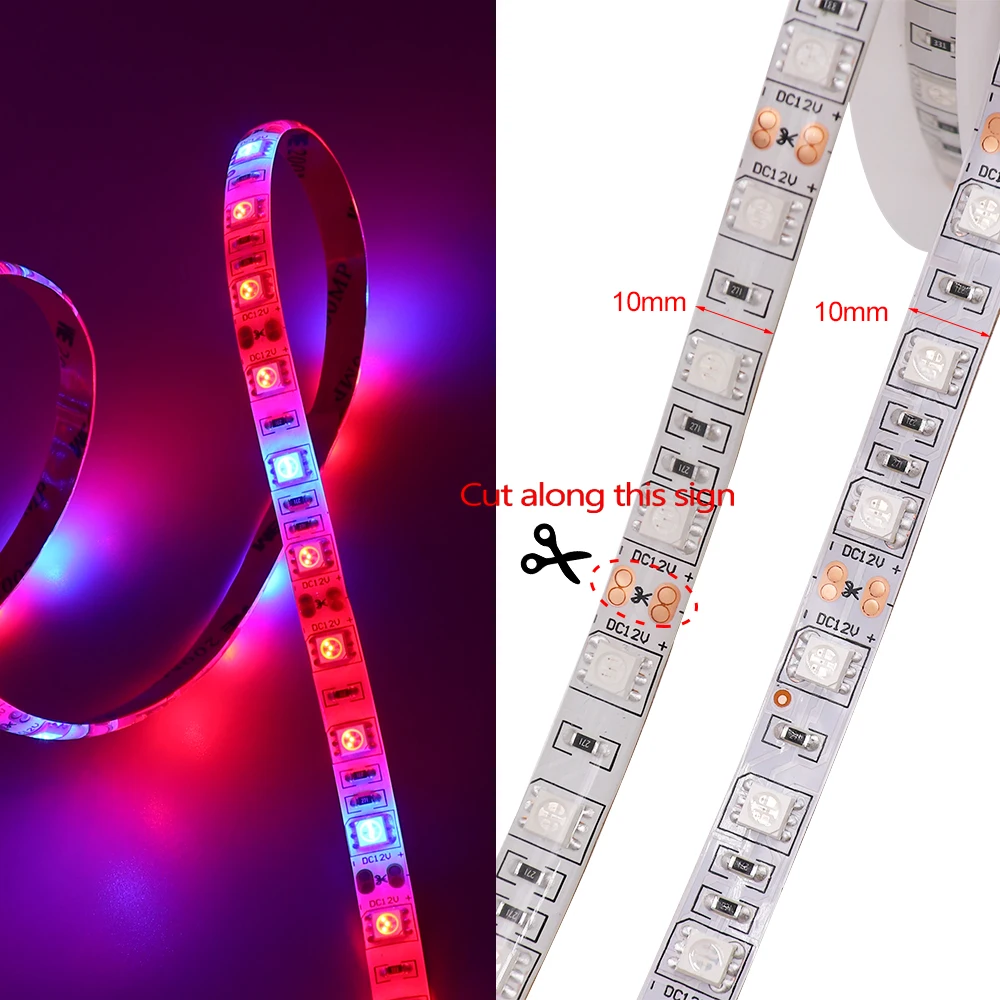 СВЕТОДИОДНАЯ лента SMD 5050 12 В постоянного тока 5 м 60 светодиодов/м IP21 IP65 IP67