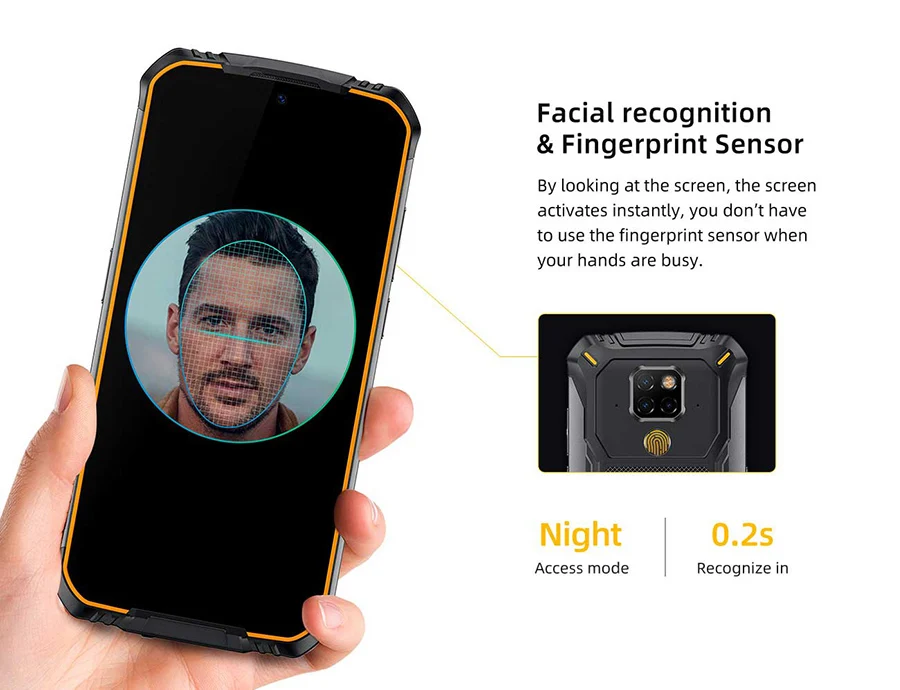 DOOGEE S68 Pro, прочный телефон, IP68, водонепроницаемый, Helio P70, четыре ядра, 6 ГБ, 128 ГБ, Беспроводная зарядка, NFC, 6300 мА/ч, 12V2A, зарядка, 5,84 дюймов, FHD