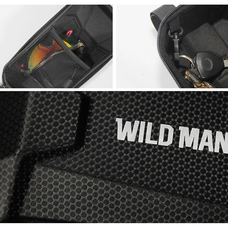 WILD MAN Rainproof Multifunctional Folding Bike Bag Bicycle Handlebar Bag Panniers EVA Hard Shell Front Cycling Bag Accessories
