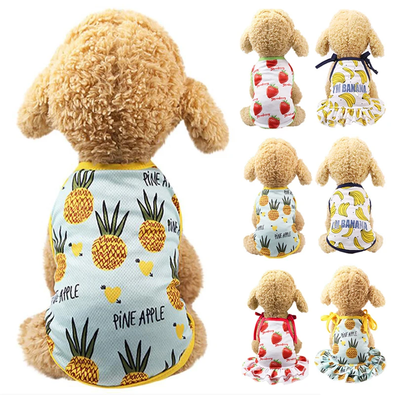 Милая одежда для пары собак летняя крутая сетчатая майка рубашка платье