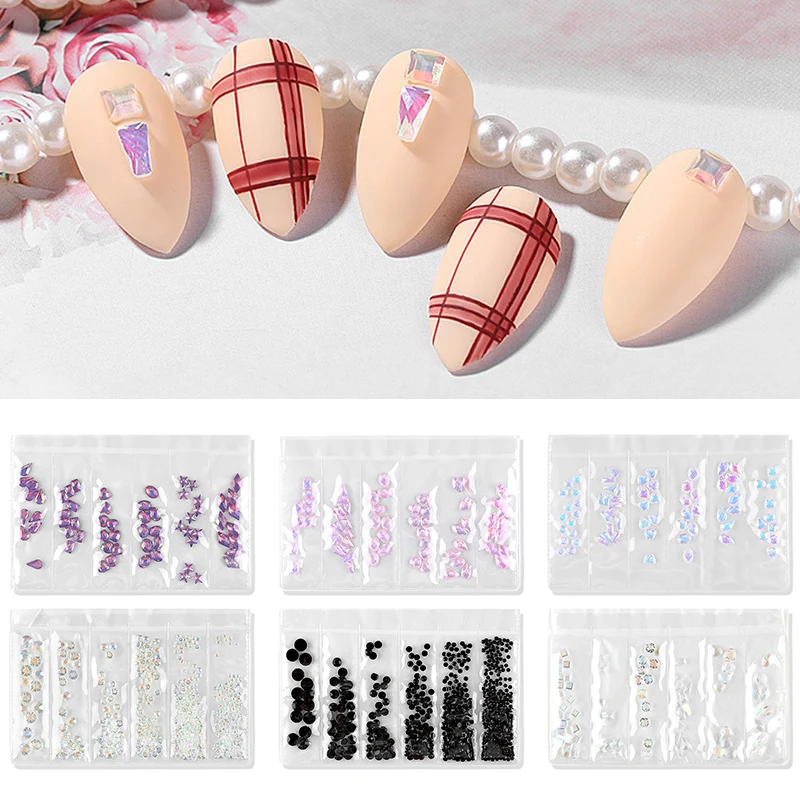 3D Стразы капля для ногтей Сердце Нерегулярные Красочные сверла AB цвета