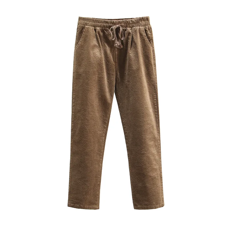 Женские вельветовые шаровары весна осень женские свободные эластичные брюки