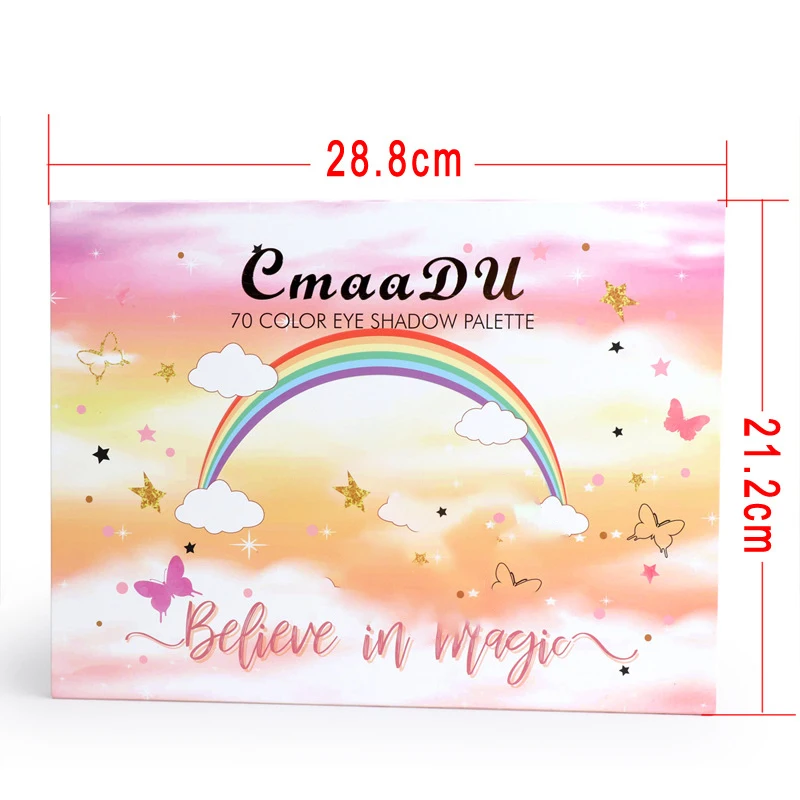 

70 Colors Chunky Glitter Makeup Eyeshadow Palette Metallic Shimmer Highly Pigmented Cosmetic Pallet Eye Shadows