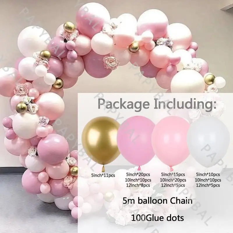 116 шт. набор воздушных шаров розового цвета | Дом и сад