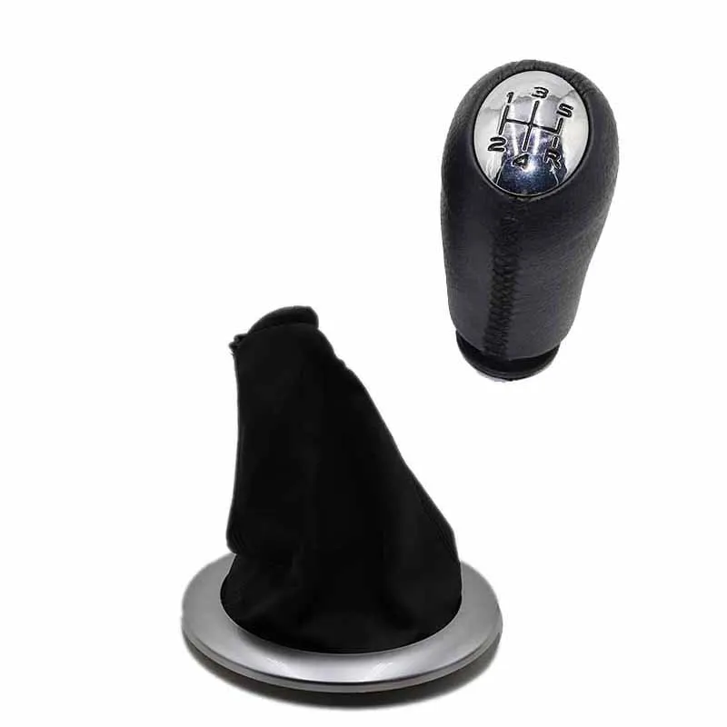 5 speed pair black Рукоятка рычага переключения передач крышка багажника с рамкой Накладка для Renault Megane 2 MK2 II MK 2 2002-2009 головная ручка переключения Пылезащитная крышка Новинка - Название цвета: 5 speed pair black