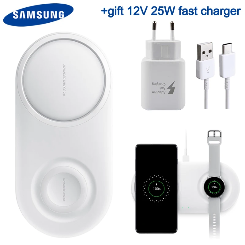 Original Samsung Fast Wireless Charging Pad EP-P5200 for Watch Gear S4 S3 Galaxy S10 Note10+ S9Plus Note9 N960F IPhoneXS | Мобильные