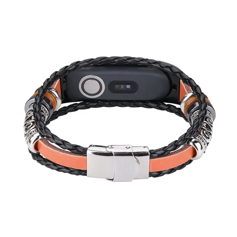 Плетеный браслет из веревки с металлической застежкой часы ремешком на запястье