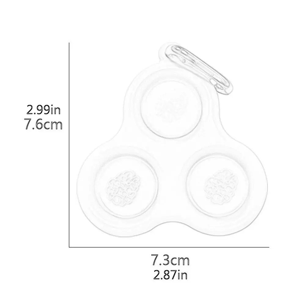 

Key Buckle Triangle Shape Plastic And Silica Gel Decompression Key Buckle Durable Creative Gift Developmental Toys