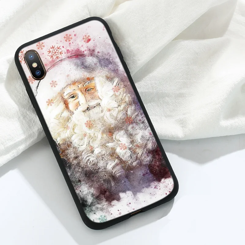 Khe-sddbhlr Роскошный силиконовый чехол для iPhone 11 Pro XS Max X XR из ТПУ с изображением рождественской елки чехол для iPhone 7 8 6 6S Plus 5 5S SE - Цвет: Khe-sddbhlr