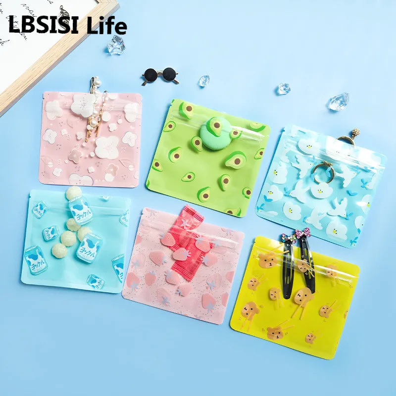 

LBSISI Life 10pcs Candy Cookies Baking Bags Snack Ring Earing Jewelry Packaging Pouch For Birthday Wedding Party Favor Decor