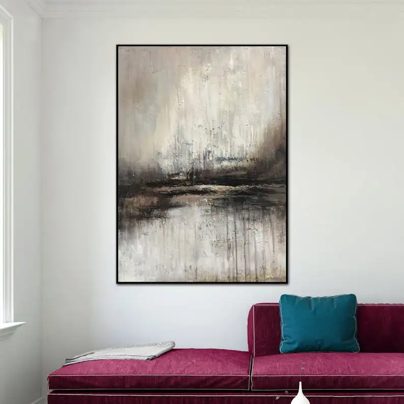 

Large Black and White Art Abstract Painting Original Oil Painting Original Art Painting Artwork For Wall Large Abstract Wall Art