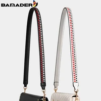 bamader leather bag strap crossbody shoulder bag strap for women fashion weaving bag parts accessories shoulder belt for handbag