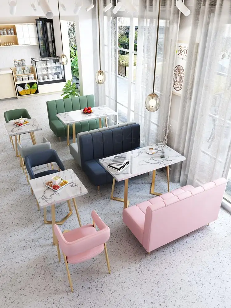 Чайный магазин столы и стулья простой чистый красный ресторан кафе палуба диван