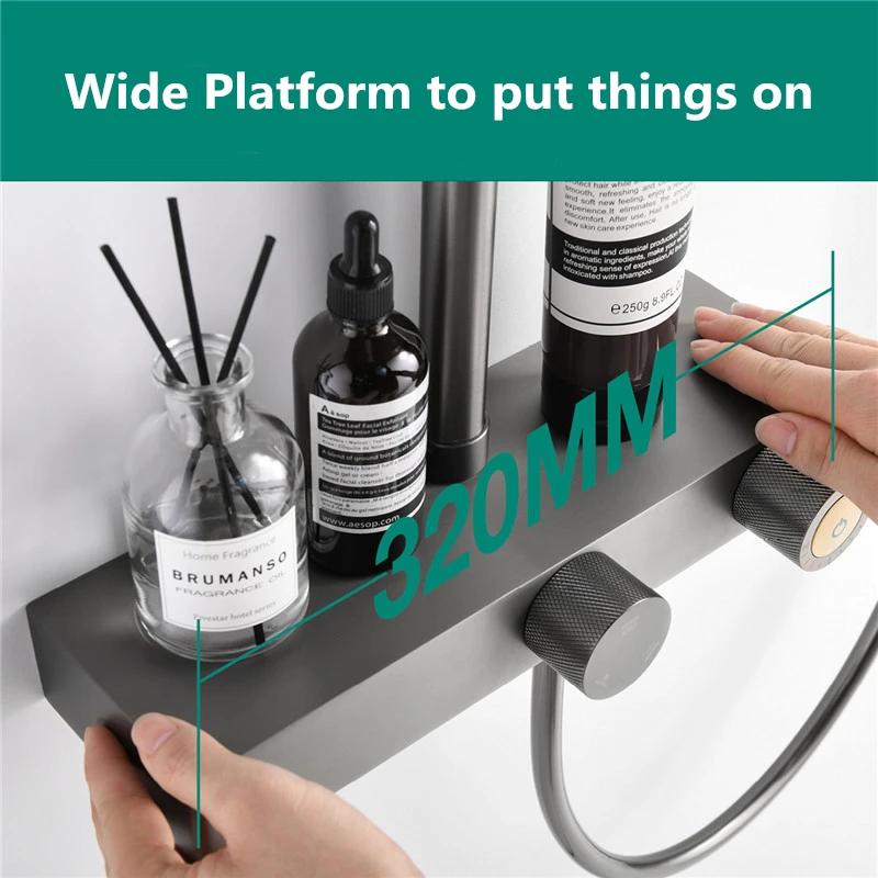 Роскошный черный смеситель для ванны и душа набор с настенным креплением насадка