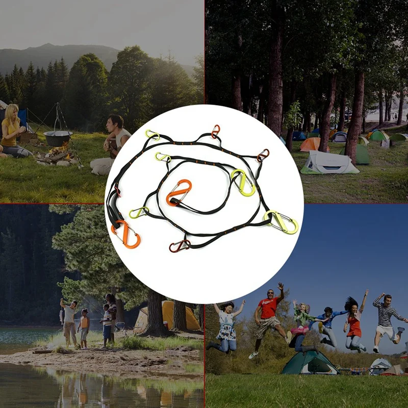 Горячий HG Открытый походный шнур с крюком кемпинговая веревка для хранения на