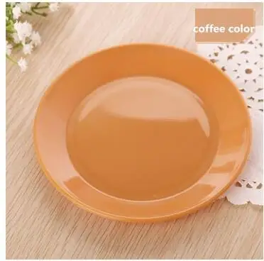 F511 Coffee color FEIGO, 1 шт., обеденные тарелки, красочная посуда, фруктовое блюдце, пищевые пластиковые тарелки для закусок, кухонные принадлежности, тарелки F511 - Цвет: F511 Coffee color