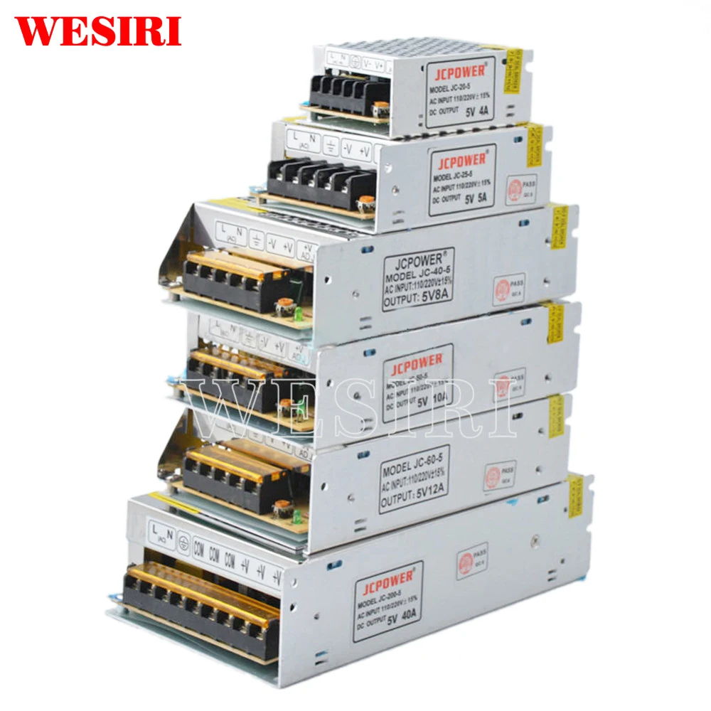 Блок питания для светодиодных лент трансформаторы WS2812B WS2801 SK6812 SK9822 APA102 DC5V