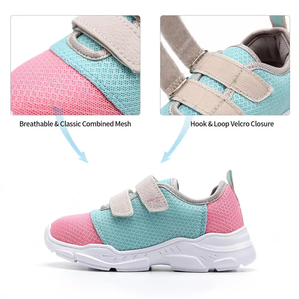 

EIGHT KM Children's Casual Shoes Boys and Girls Toddler/Little/Big Kid Lightweight Breathable Combined Velcro Sneakers School