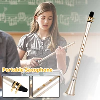 pocket saxophone kit portable resin mini sax alto saxophone with carrying bag fingering chart for beginners woodwind instrument