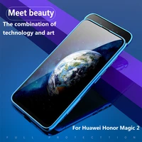 transparent plating pc phone cover for huawei honor magic2 case creative double rail front back all inclusive protective funda