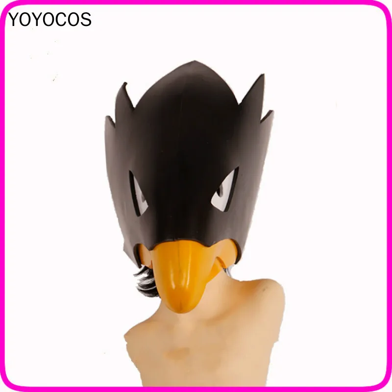 

YOYOCOS My Hero Academia Tokoyami Fumikage Anime Cosplay Accessories Halloween Cosplay Bird Head Props Black Cartoon Mask