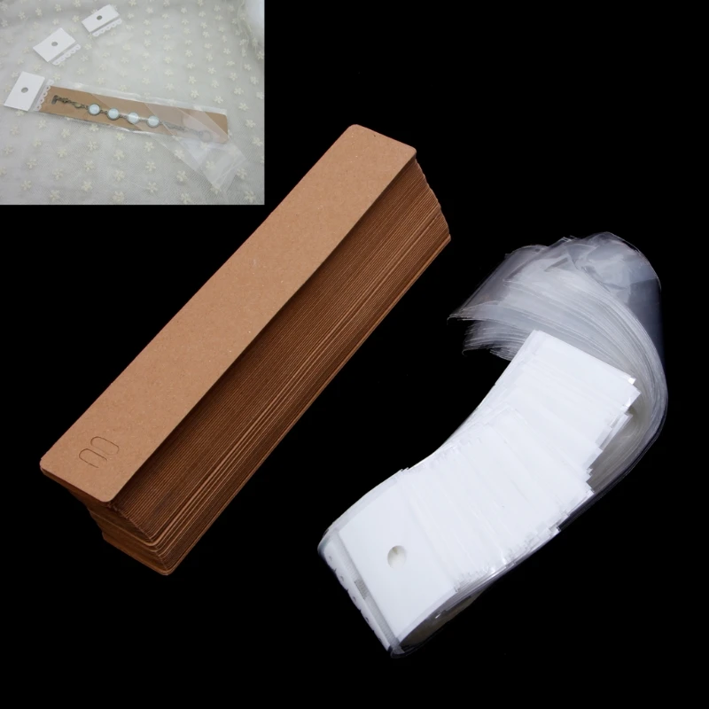 100 шт. ювелирные изделия браслет цепочка Дисплей держатель чехол подвесной