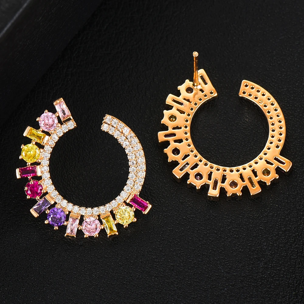 GODKI Danity Stud Earring For Women Wedding Fashion Flow Cubic Zirconia Brincos boucle d'oreille 2020 Trendy Bohemia Jewelry HOT |