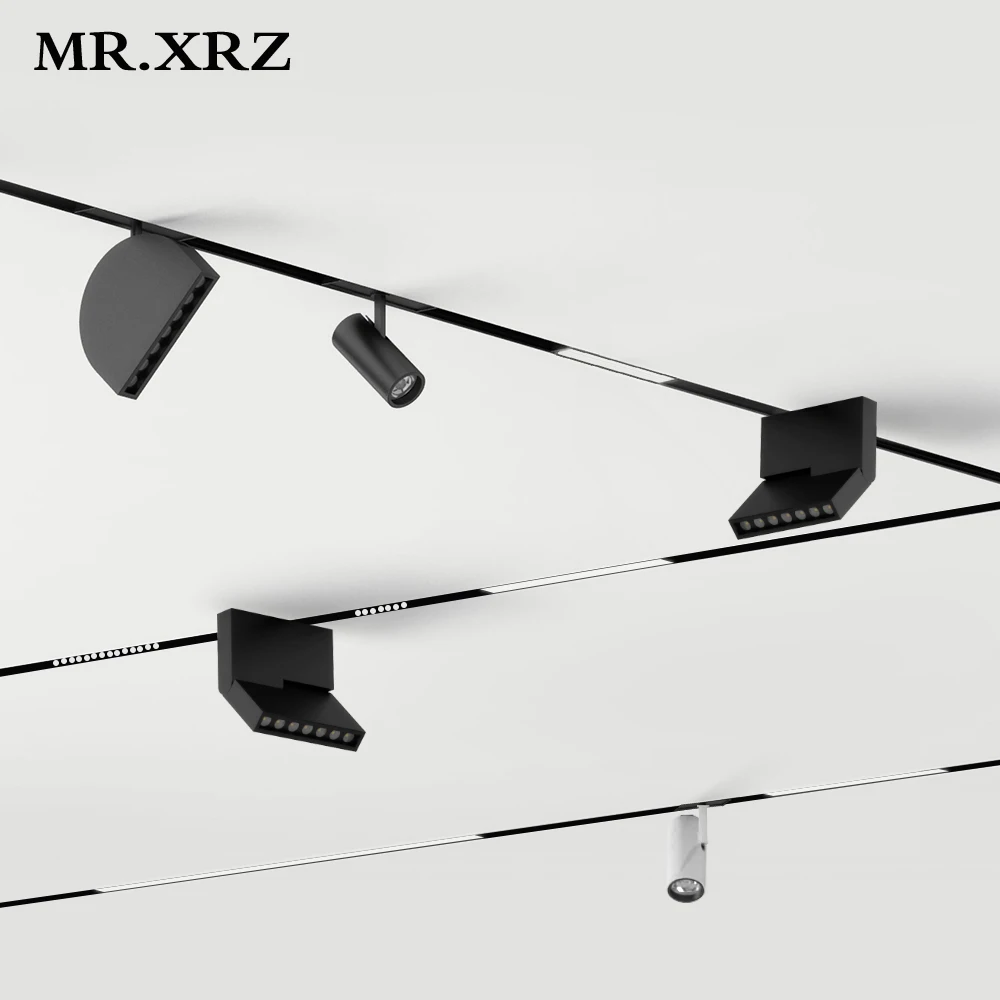 

Магнитные Светодиодные трековые светильники MR.XRZ, 24 В постоянного тока, линейный Трековый прожектор 8 Вт, 10 Вт, 14 Вт, 28 Вт, потолочные светильн...