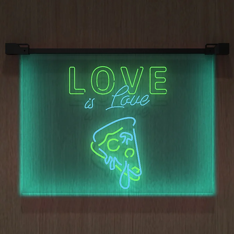 Надпись Love Is со слоганом двухцветная светодиодсветодиодный неоновая вывеска